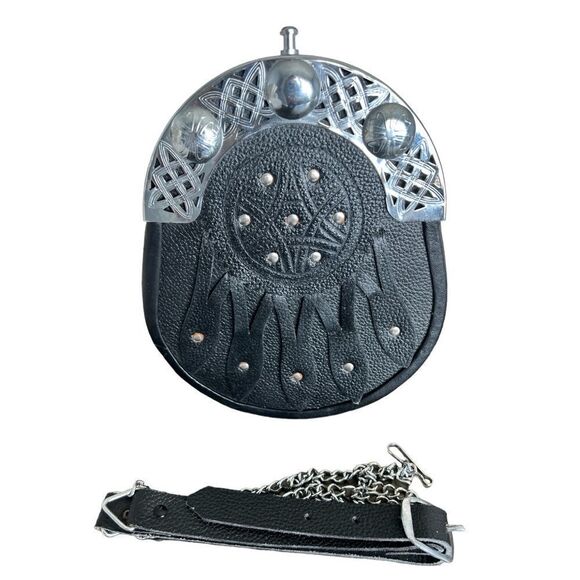 Scottish LLC Sporran Traditional Scottish Pouch With Adjustable Leather Belt. - Picture 6 of 6